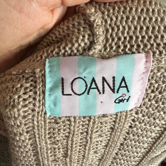 Brown Fur Trim Cable Knit Vest Boho Y2K 2000s Cottagecore Medium - Picture 3 of 6